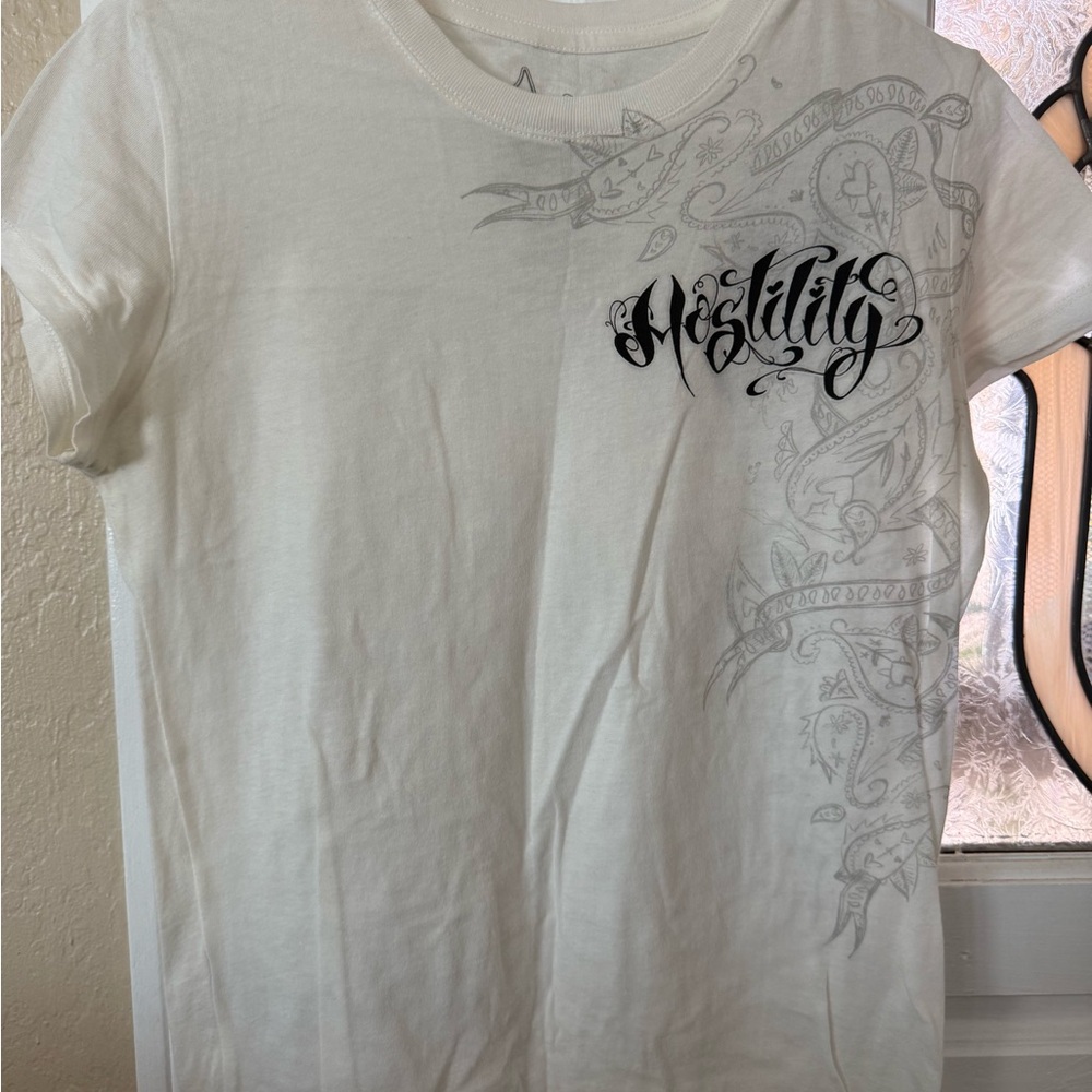Hostility - White Graphic T-Shirt